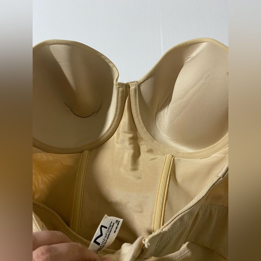 Maidenform Easy Up Strapless Firm Control Bodybriefer shapewear bodysuit 38C - Picture 7 of 13